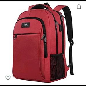 Matein Red Laptop Backpack